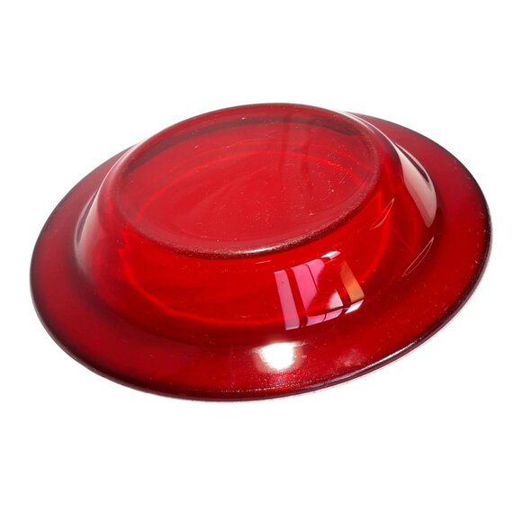 Arcoroc Classique Ruby 4 (Rim) Soup Bowls Red Glass Holidays Xmas Discontinued - Picture 5 of 6